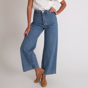 JESSE KAMM  COWBOY DENIM SAILOR PANTS SZ 10